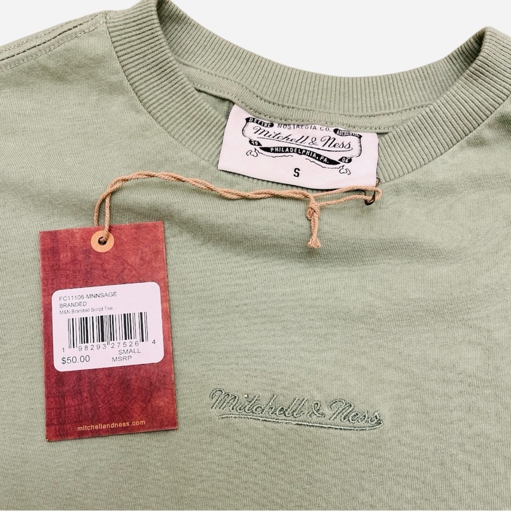 Mitchell & Ness Branded Script Tee Size Small NWT - Picture 4 of 5